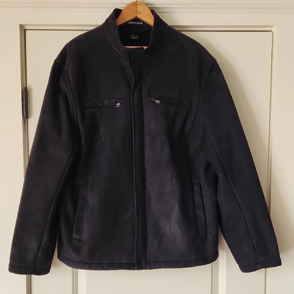 Claiborne Men's Black Faux Suede Jacket LG